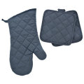 Kitchen Black Cotton Glove & Oven Mitts